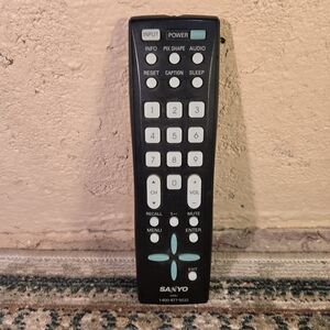 Sanyo TV Remote Control Model GXBJ Black Replacement Tested Works AV System
